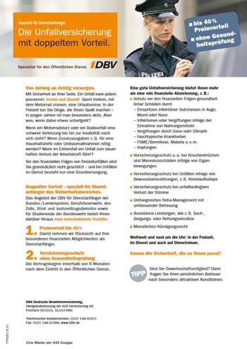 Dbv Versicherung Unfallversicherung Fur Polizei Und Beamte In Bochum Axa Axa